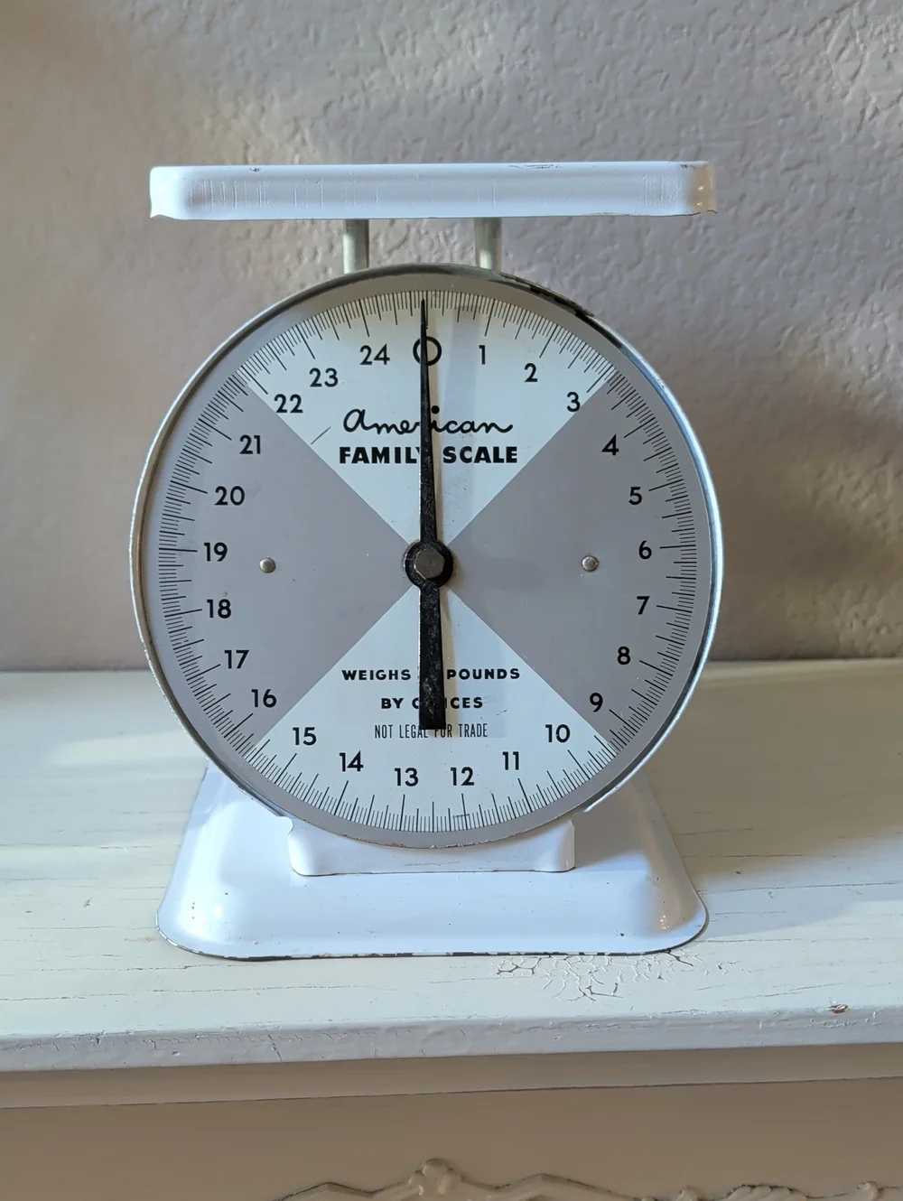 Vintage American Family White Kitchen Scale